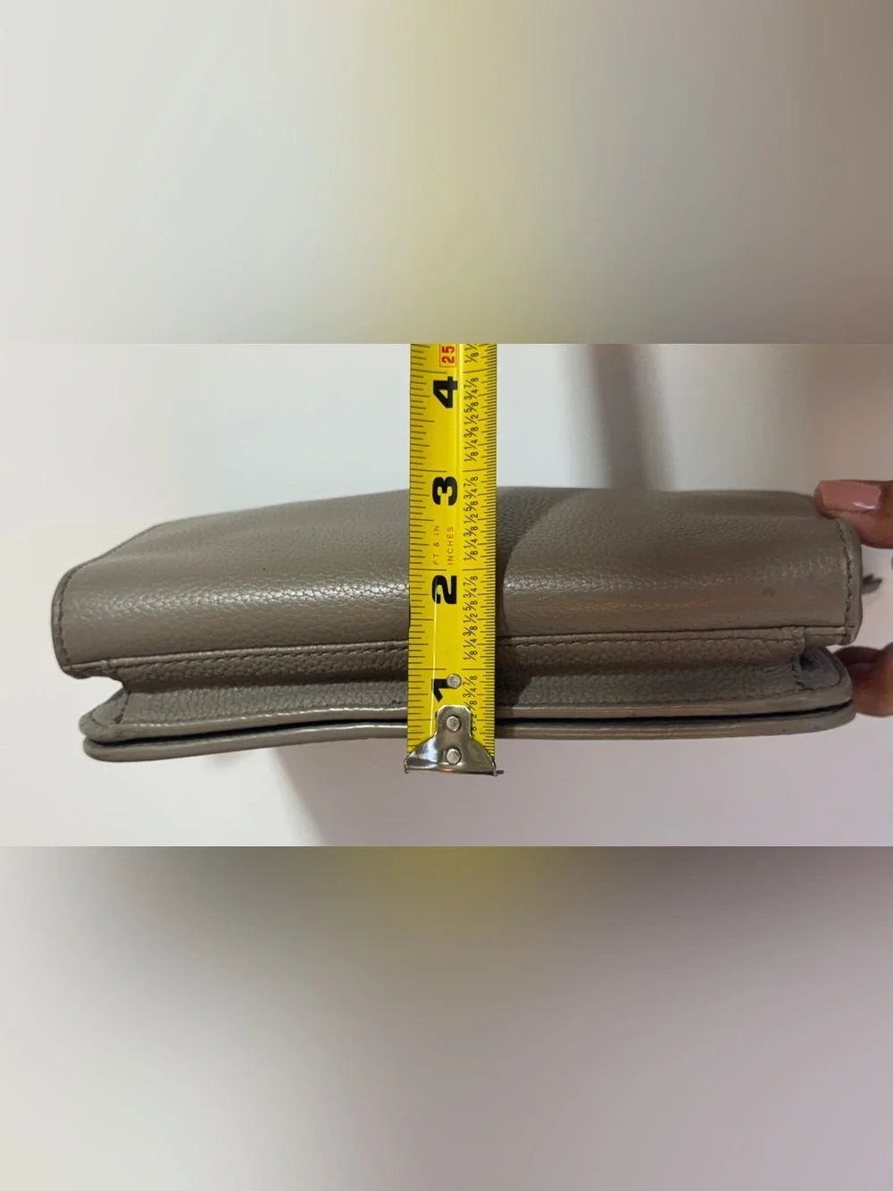 Tory Burch Pebbled Leather Crossbody in Light Taupe
